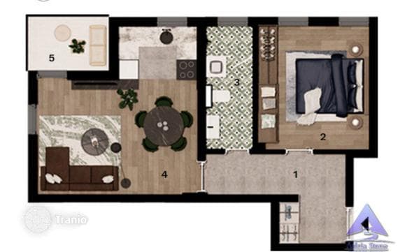 1-Bedroom Apartment in New Build in Tivat