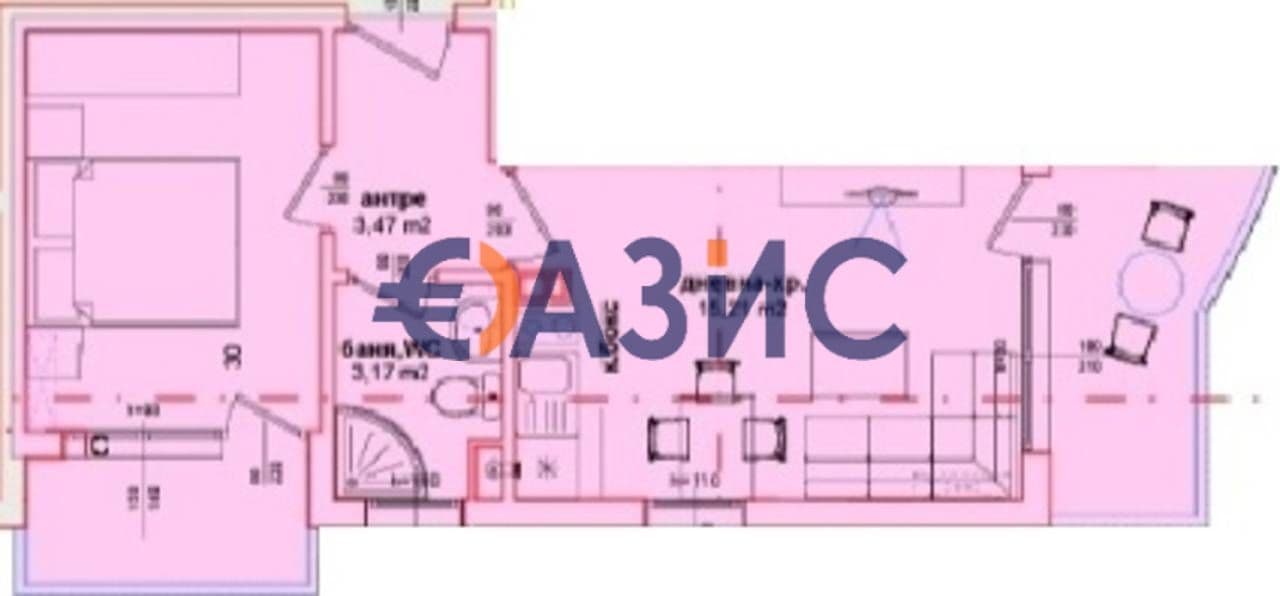 Апартаменты в Равде, Болгария, 55 м²