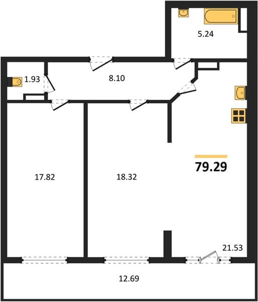 2-Bedroom Apartment in Svetsky Les, Sochi