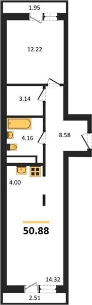 1-Bedroom Apartment in Kislorod, Sochi