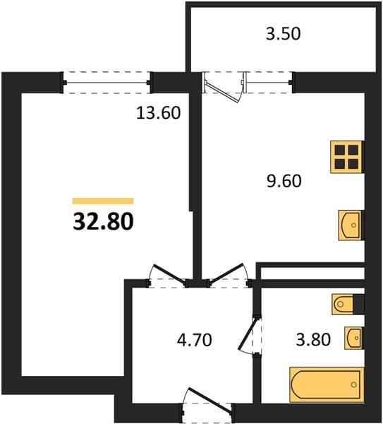 1-Bedroom Apartment in Lestoriya, Sochi