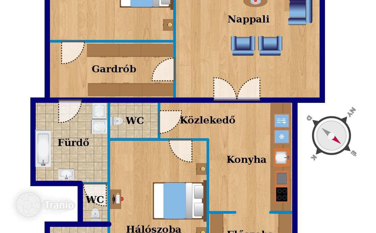 3-комнатная квартира 100 м² в Районе V (Белварош-Липотвароше), Венгрия, фото 5