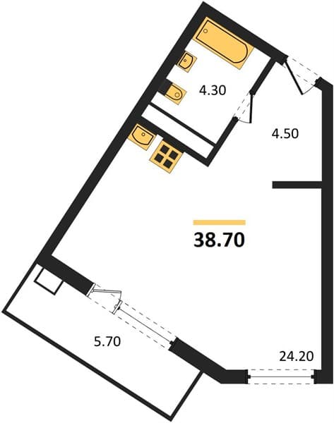Studio Apartment in Gostinichny Kompleks More Tut, Golubitskaya