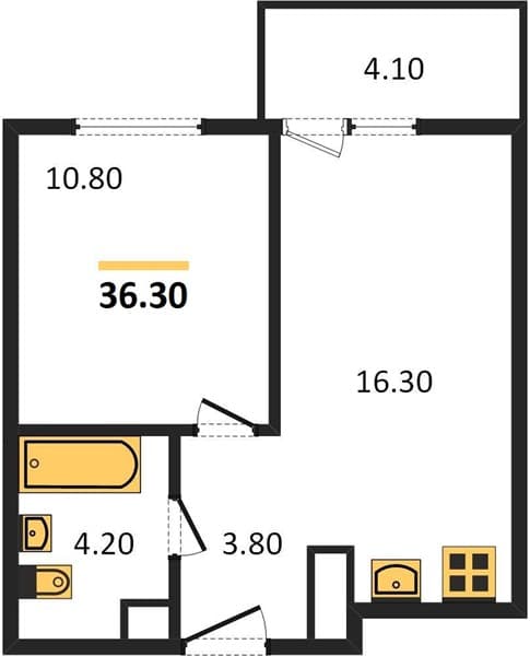Studio Apartment in Flora, Sochi