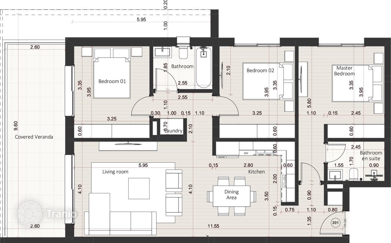 3-Bedroom Apartment in Mesa Geitonia, Limassol, photo 4