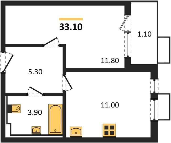 1-Bedroom Apartment in Barsa, Novorossiysk