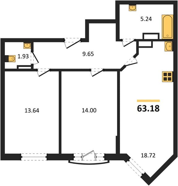 2-Bedroom Apartment in Svetsky Les, Sochi