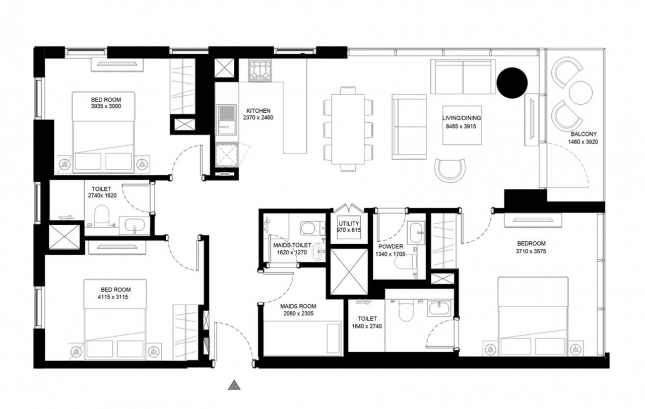 Апартаменты в Дубае, ОАЭ, 60 м², фото 4