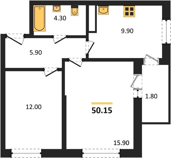 1-Bedroom Apartment in Anapa