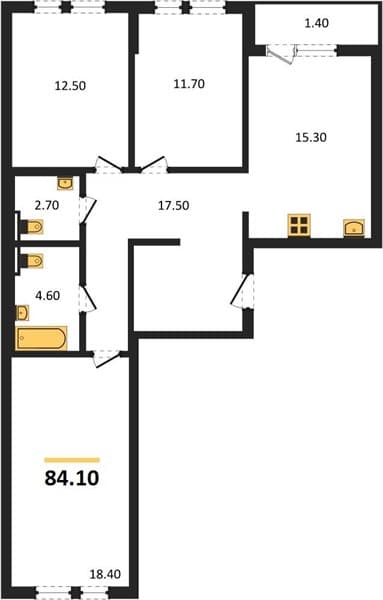 3-Bedroom Apartment with Black Sea View in Novorossiysk
