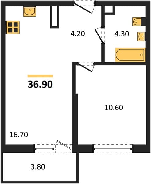 Studio Apartment in Lestoriya, Sochi