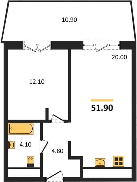 1-Bedroom Apartment in Hotel Complex Morello, Anapa