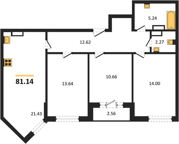 3-Bedroom Apartment in Svetsky Les, Sochi