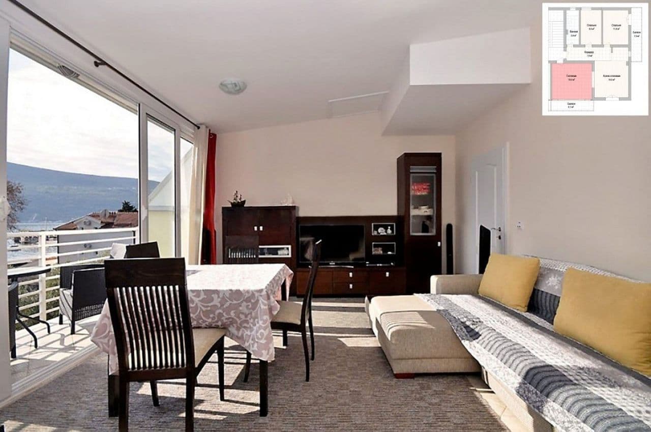 Квартира в Херцег-Нови, Черногория, 90 м², фото 4