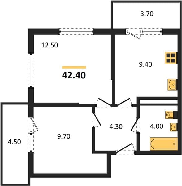 1-Bedroom Apartment in Lestoria, Sochi