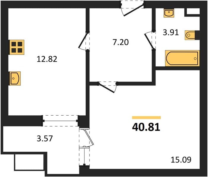 1-Bedroom Apartment in Sady u Morya, Temryuk