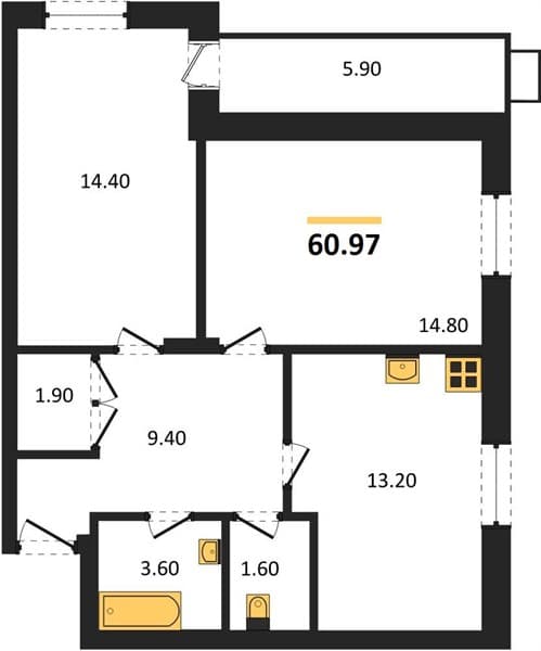 1-Bedroom Apartment in Lermontov, Taman