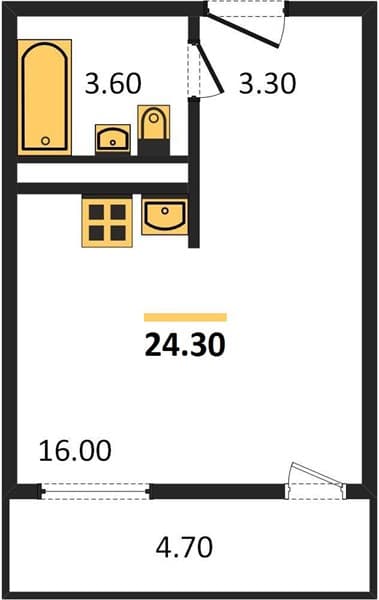 Studio Apartment in Clouds-2, Novorossiysk