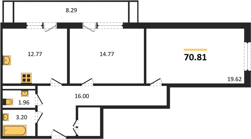 2-Bedroom Apartment in Sady u Morya, Temryuk