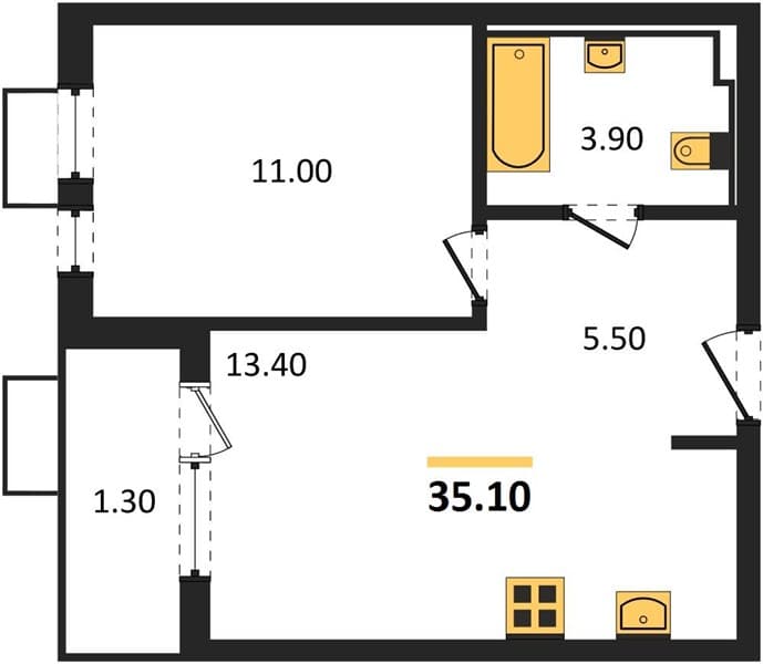 Studio Apartment with Sea View in Novorossiysk
