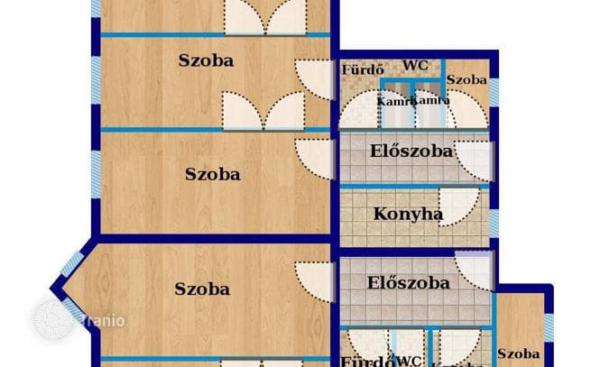 6-комнатная квартира 106 м² в Районе IX (Ференцвароше), Венгрия