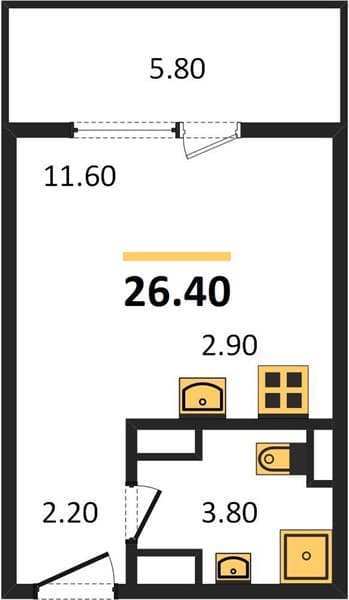 Studio Apartment in Mountain Quarter, Sochi