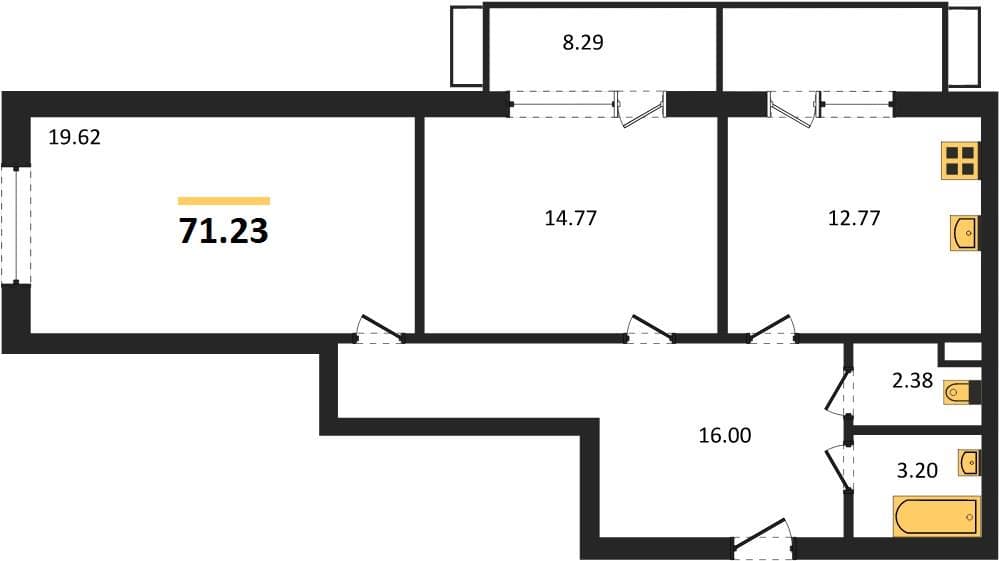 1-Bedroom Apartment in Sady u Moria, Temryuk