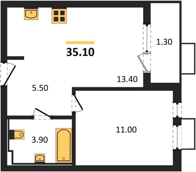 Studio Apartment with Sea View in Novorossiysk
