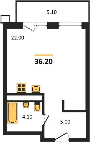 Studio Apartment in Gostinichny Kompleks More Tut, Golubitskaya