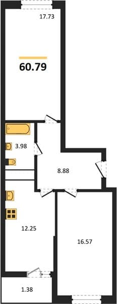 2-Bedroom Apartment in Centralny Residential Complex, Anapa