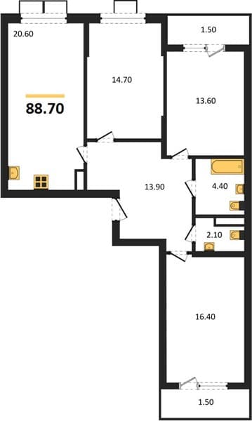 2-Bedroom Apartment in Porto-Novo, Tsemdolina, Novorossiysk