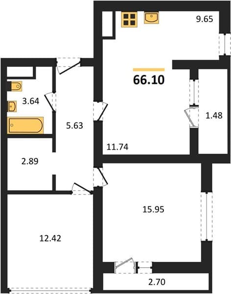 1-Bedroom Apartment in Oxygen Complex, Sochi