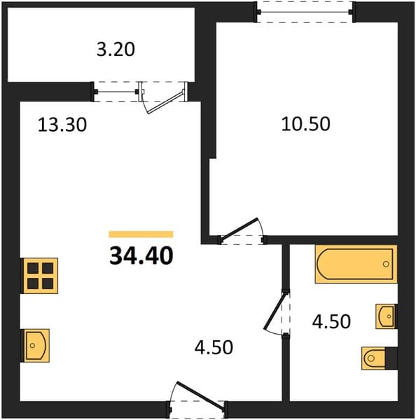 Studio Apartment in Oblaka-3 Complex, Novorossiysk