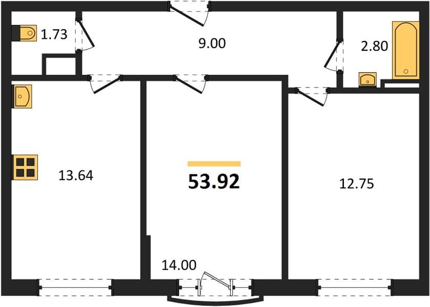 2-Bedroom Apartment in Svetsky Les, Sochi