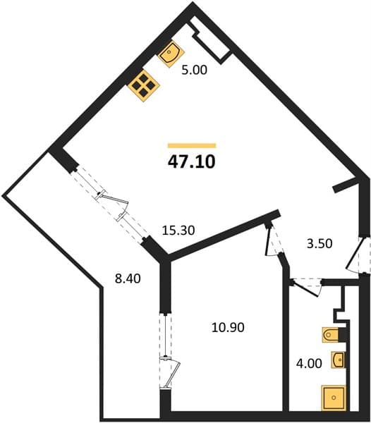 Studio Apartment in Neskuchny Sad, Sochi