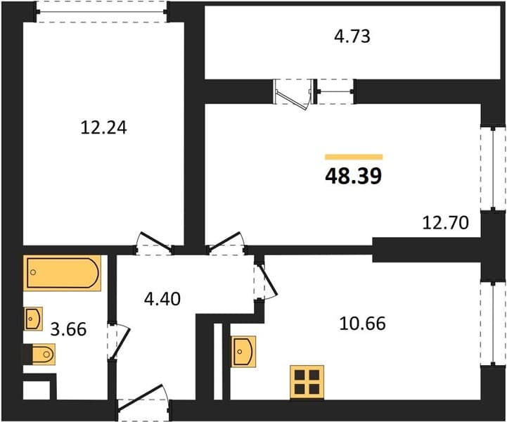 2-Bedroom Apartment in Kislorod Complex, Sochi