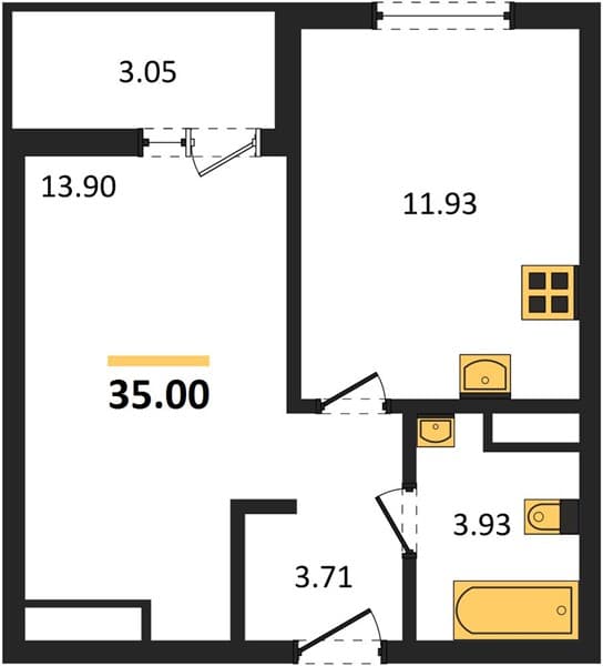 Studio Apartment in Botanica Hills, Nebug