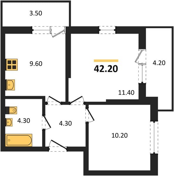 1-Bedroom Apartment in Lestoria, Sochi