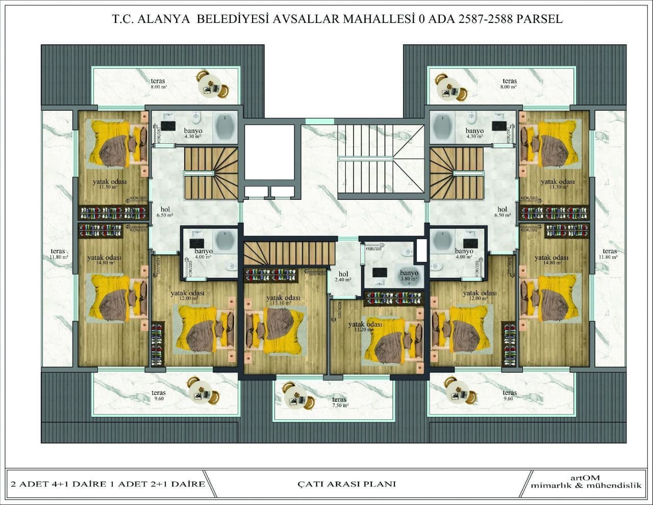 Квартира в Анталии, Турция, 93 м²