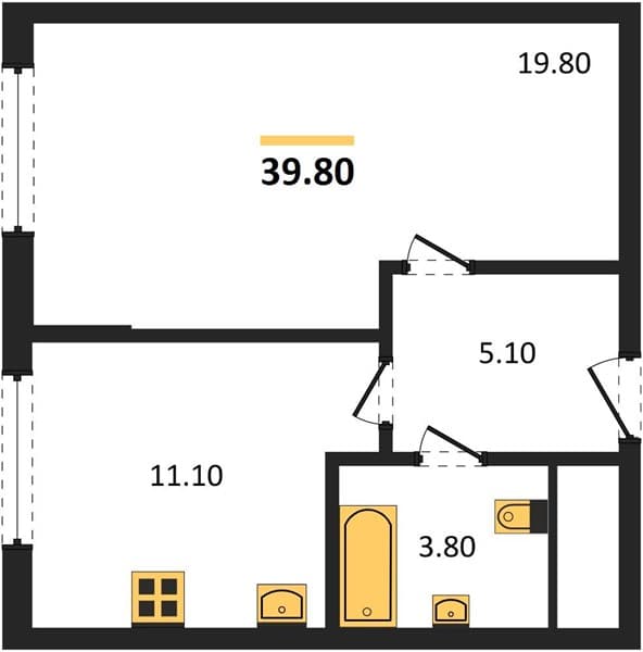 1-Bedroom Apartment in Barsa, Novorossiysk