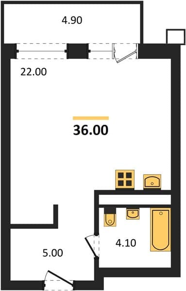 Studio Apartment in Gostinichnyy Kompleks More Tut, Golubitskaya