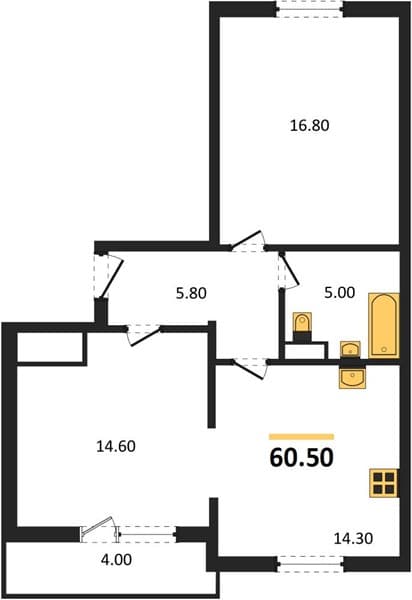 1-Bedroom Apartment in Gorny Kvartal, Sochi