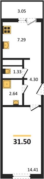 Studio Apartment in Botanica Hills, Nebug