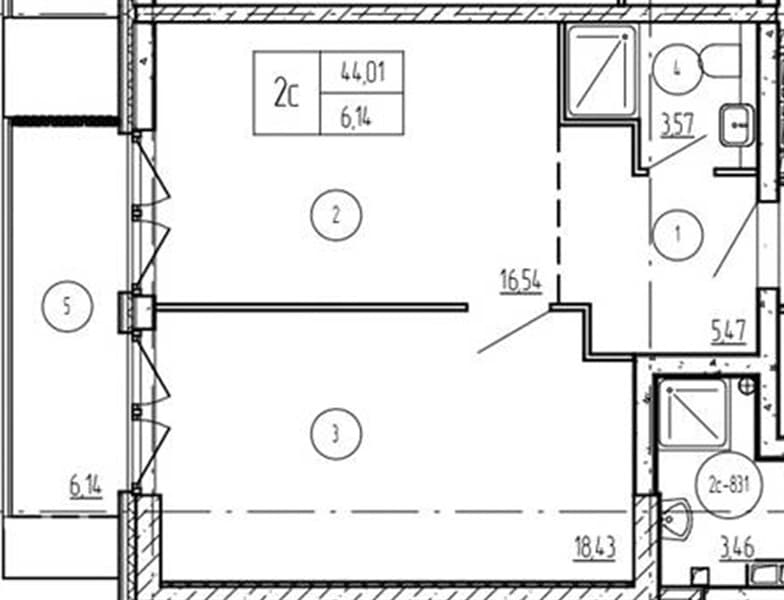 1-Bedroom Apartment in Luchi, Anapa