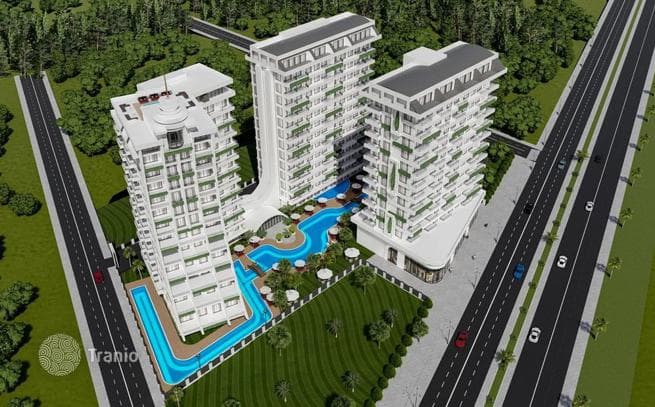Квартира 1+1 в готовом жилом комплексе в районе Махмутлар