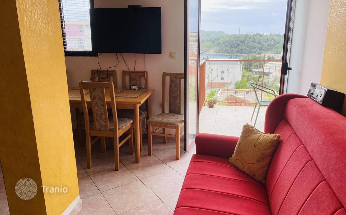 Furnished Apartment with Sea and Mountain Views in Becici, Budva