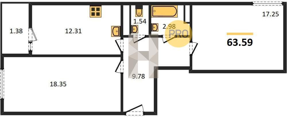 2-Bedroom Apartment in Centralnyy, Anapa