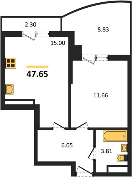 1-Bedroom Apartment with Pool and Spa in Khosta, Sochi