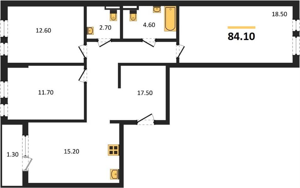 3-Bedroom Apartment with Sea View in Novorossiysk