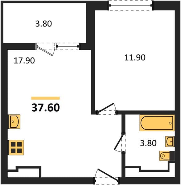 1-Bedroom Apartment in Neskuchny Sad, Sochi